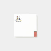 Einmaliges Monogramm moderner Kunst. Buchstabe B Post-it Klebezettel (Vorderseite)