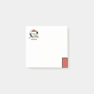 Einmaliges Monogramm moderner Kunst. Buchstabe Q Post-it Klebezettel