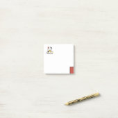 Einmaliges Monogramm moderner Kunst. Buchstabe R Post-it Klebezettel (Auf Schreibtisch)