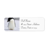 Einmaliges Pinguin-Rücksendeadresse-Mailing-Label (Vorne)