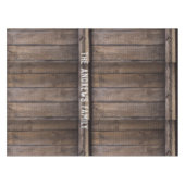 Einmaliges Rustikales Holzmonogramm Tischdecke (Vorderseite (Horizontal))