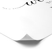 Einmaliges Schwarz-Weiß-Wappen-Monogramm-Hochzeit Poster (Ecke)