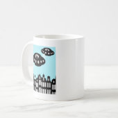 Einmarsch der Alien in Amsterdam Kaffeetasse (Vorderseite Links)