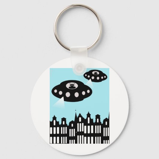Einmarsch der Alien in Amsterdam Schlüsselanhänger (Vorderseite)