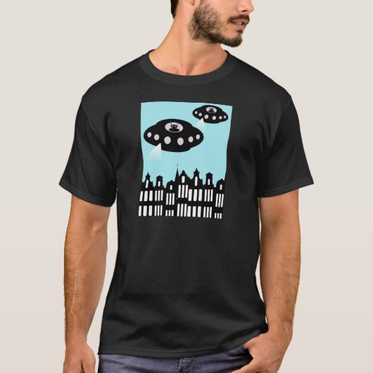 Einmarsch der Alien in Amsterdam T-Shirt (Vorderseite)