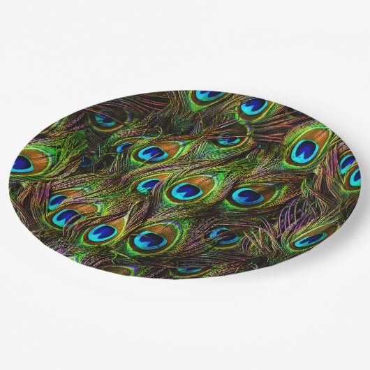 Einmarsch von PfauenFeathers Pappteller (Schrägansicht)