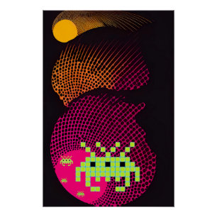 Einmarschieren von Weltraumkästen Poster