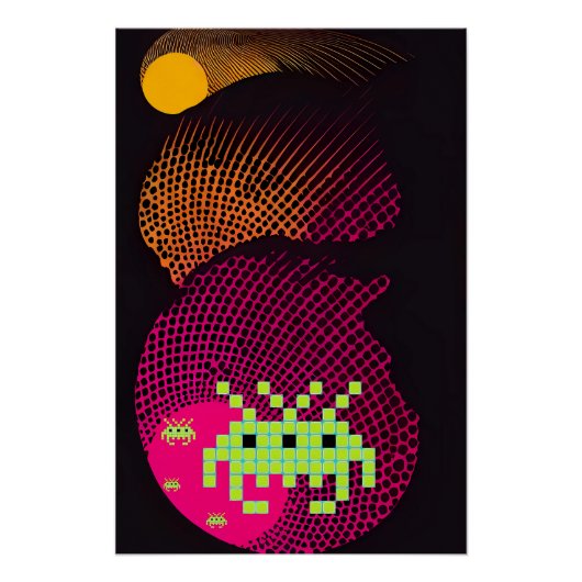 Einmarschieren von Weltraumkästen Poster (Vorderseite)