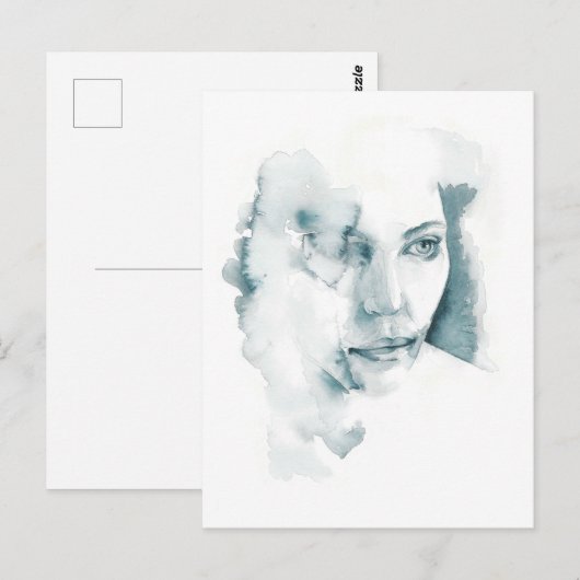 einmit Augen Postkarte (Vorne/Hinten)