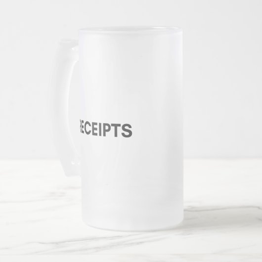 Einnahmen Mattglas Bierglas (Vorderseite Links)