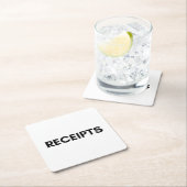 Einnahmen Rechteckiger Pappuntersetzer (Vor Ort)