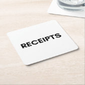 Einnahmen Rechteckiger Pappuntersetzer (angewinkelt)