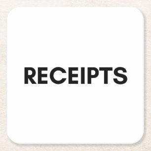 Einnahmen Rechteckiger Pappuntersetzer