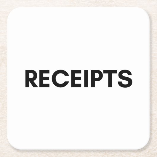 Einnahmen Rechteckiger Pappuntersetzer (Vorderseite)