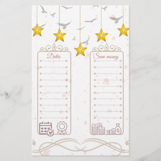 Einnahmen und Rettend Tracker-Haushalt   Briefpapier (Vorderseite)