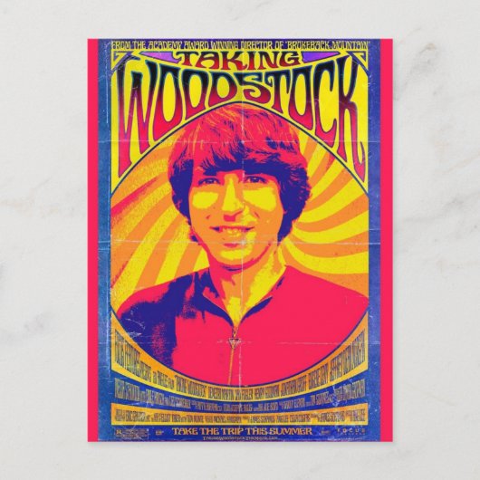 EinnahmeWoodstockPoster Postkarte (Vorderseite)