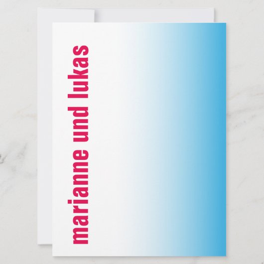 EinŌ Puristisch Einladung (Rückseite)