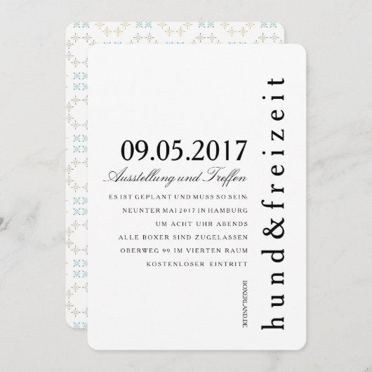 EinŌ Puristisch Einladung (Vorne/Hinten)