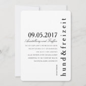 EinŌ Puristisch Einladung (Vorderseite)