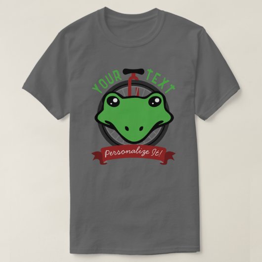 Einrad-Frosch-Grafik T-Shirt (Design vorne)