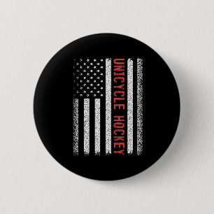 Einrad Hockey Amerikanische Flagge 4. Juli Frauen Button