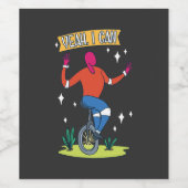 Einrad - Ja, ich kann Weinetikett (Einzelnes Label)