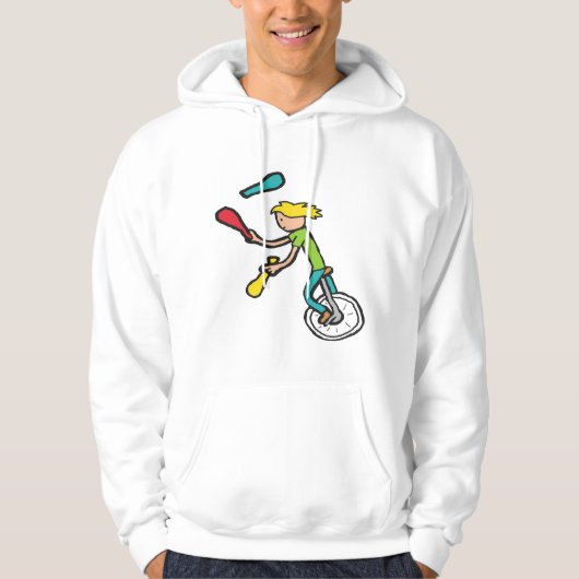 Einrad Jongleur Hoodie (Vorderseite)