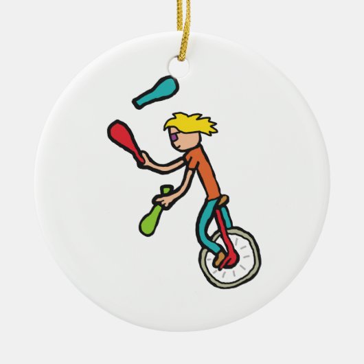 Einrad Keramik Ornament (Vorne)