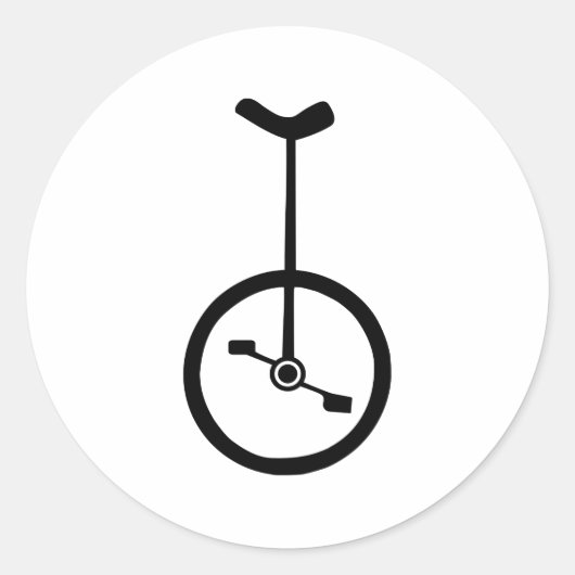 Einrad Runder Aufkleber (Vorderseite)
