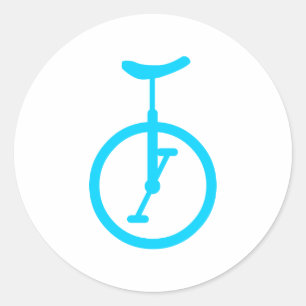Einrad unicycle runder aufkleber