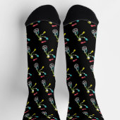Einradfahrender Stockmann Jongleur Socken (Oben)