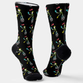Einradfahrender Stockmann Jongleur Socken (Gewinkelt)