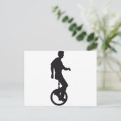 Einradfahrer Postkarte (Stehend Vorderseite)