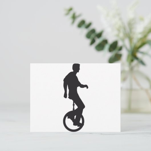 Einradfahrer Postkarte (Stehend Vorderseite)