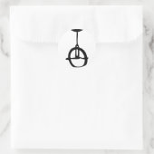 Einradsymbol Runder Aufkleber (Tasche)