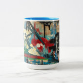 Einreichung. Graffiti Zwei-Tone-Tasse Zweifarbige Tasse (Mittel)