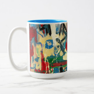 Einreichung. Graffiti Zwei-Tone-Tasse Zweifarbige Tasse