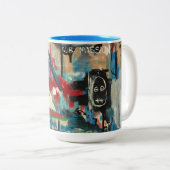 Einreichung. Graffiti Zwei-Tone-Tasse Zweifarbige Tasse (VorderseiteRechts)