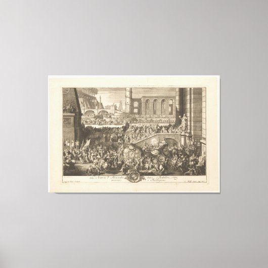 Einreise Alexander des Großen nach Babylon, Leinwanddruck (Vorderseite)
