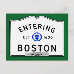 Einreise nach Boston Postkarte
