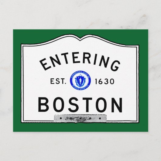 Einreise nach Boston Postkarte (Vorderseite)