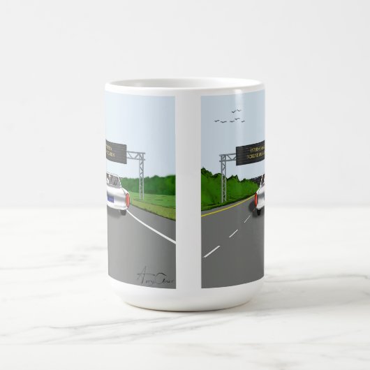 Einreise nach New Jersey. Erhöhen Meds Funny Carto Kaffeetasse (Mittel)