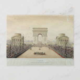 Einreise Napoleons III nach Paris Postkarte