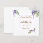Einrichtung der Blume Wisteria Save The Date (Vorne/Hinten)