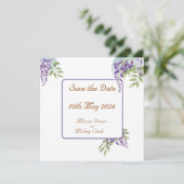 Einrichtung der Blume Wisteria Save The Date (Stehend Vorderseite)