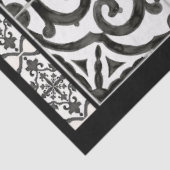 Einrichtung des Bauernhauses Schwarz-Weiß-Fliesen Seidenpapier (Ausschnitt)