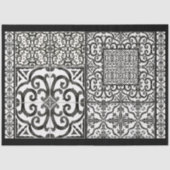 Einrichtung des Bauernhauses Schwarz-Weiß-Fliesen Seidenpapier (Vorderseite)