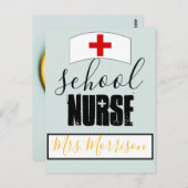 Einrichtung des Schulkrankenhauses; Stethoskop-Her Postkarte (Vorne/Hinten)