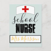 Einrichtung des Schulkrankenhauses; Stethoskop-Her Postkarte (Vorderseite)