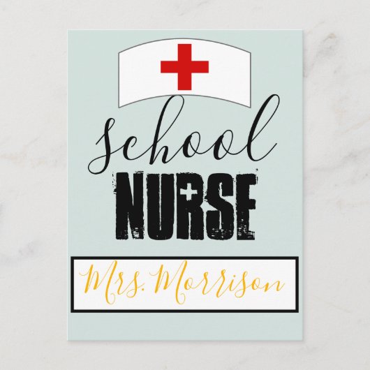 Einrichtung des Schulkrankenhauses; Stethoskop-Her Postkarte (Vorderseite)